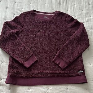 💕 2 for $15 - Calvin Klein Women's sherpa Purple Sweatshirt